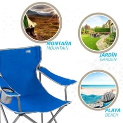 AKTIVE - Chaise De Camping Avec Porte-Gobelet -Camping En Plein Air Boutique aktive chaise de camping avec porte gobelet 4