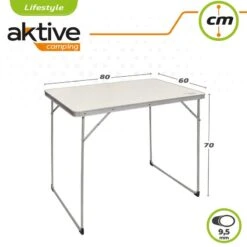AKTIVE - Table Pliante En Aluminium Et Bois. Table De Camping 80x60x70 Cm 7 AKTIVE - Table Pliante En Aluminium Et Bois. Table De Camping 80x60x70 Cm -Camping En Plein Air Boutique aktive table pliante en aluminium et bois table de camping 80x60x70 cm 5