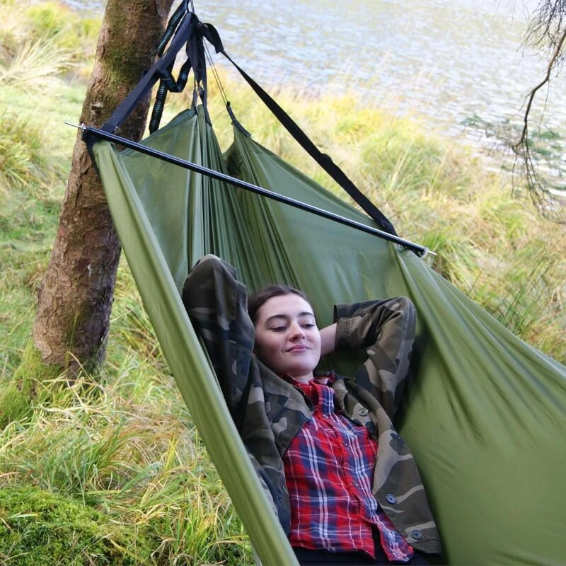 Auvent 2 en 1 - bâche et hamac 330 x 120 - Vert Auvent 2 En 1 - Bâche Et Hamac 330 X 120 - Vert -Camping En Plein Air Boutique auvent 2 en 1 bache et hamac 330 x 120 vert 2