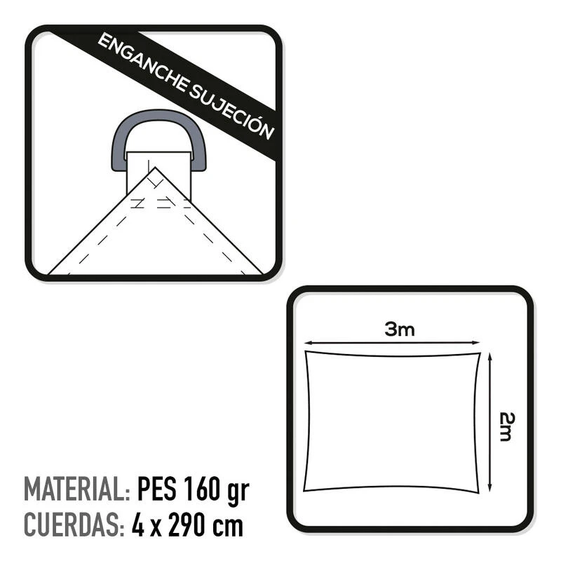 Auvent rectangulaire en polyester Aktive Garden coloris blanc Auvent Rectangulaire En Polyester Aktive Garden Coloris Blanc -Camping En Plein Air Boutique auvent rectangulaire en polyester aktive garden coloris blanc 2