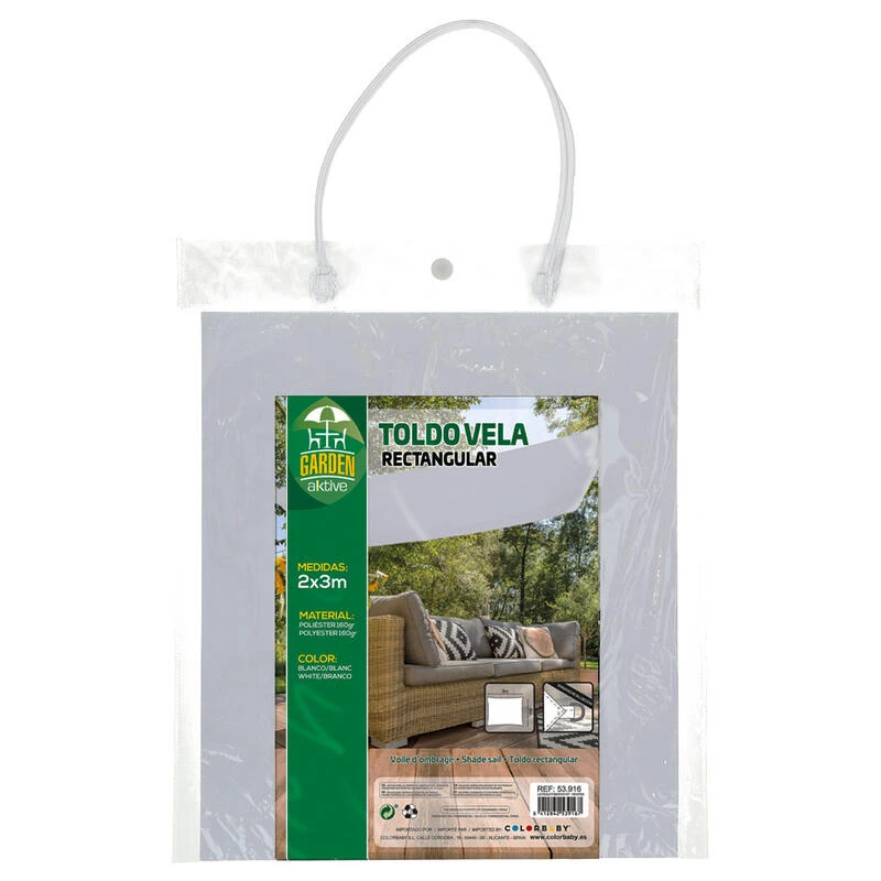 Auvent rectangulaire en polyester Aktive Garden coloris blanc Auvent Rectangulaire En Polyester Aktive Garden Coloris Blanc -Camping En Plein Air Boutique auvent rectangulaire en polyester aktive garden coloris blanc 3