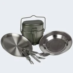 Batterie De Cuisine De Camping, Assiette Plate & Creuse Et Couverts Set -Camping En Plein Air Boutique batterie de cuisine de camping assiette plate and creuse et couverts set 2