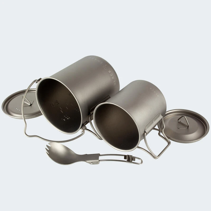 Batterie de cuisine de camping set | Casseroles + Fourchette/Cuillère | Titane Batterie De Cuisine De Camping Set | Casseroles + Fourchette/Cuillère | Titane -Camping En Plein Air Boutique batterie de cuisine de camping set casseroles fourchettecuillere titane 1