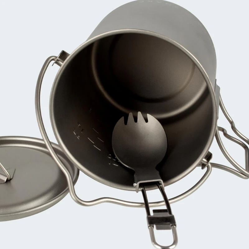 Batterie de cuisine de camping set | Casseroles + Fourchette/Cuillère | Titane Batterie De Cuisine De Camping Set | Casseroles + Fourchette/Cuillère | Titane -Camping En Plein Air Boutique batterie de cuisine de camping set casseroles fourchettecuillere titane 2