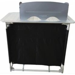 BAYASUN Meuble De Cuisine 4 Étagères Pieds Réglables Gris -Camping En Plein Air Boutique bayasun meuble de cuisine 4 etageres pieds reglables gris 4