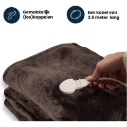 Couverture Électrique Luvego Avec Polaire/Sherpa - Brun Foncé 6 Couverture Électrique Luvego Avec Polaire/Sherpa - Brun Foncé -Camping En Plein Air Boutique couverture electrique luvego avec polairesherpa brun fonce 4