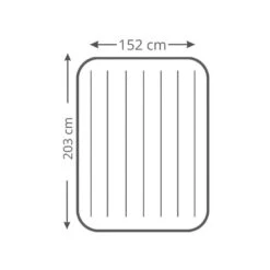 Intex Downy Queen Airbed - Lit Gonflable - 203x152x25cm - Avec Accessoires -Camping En Plein Air Boutique downy queen airbed lit gonflable 203x152x25cm avec accessoires 3