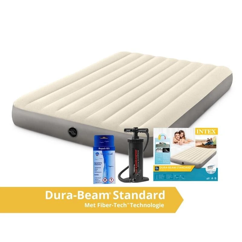 Dura Beam - Lit Gonflable - 203x152x25cm - compris les accessoires Intex Dura Beam - Lit Gonflable - 203x152x25cm - Compris Les Accessoires -Camping En Plein Air Boutique dura beam lit gonflable 203x152x25cm compris les accessoires