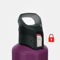 Quechua Gourde Alu 1L Avec Bouchon à Ouverture Rapide Pour La Randonnée - Violet -Camping En Plein Air Boutique gourde alu 1l avec bouchon a ouverture rapide pour la randonnee violet 3