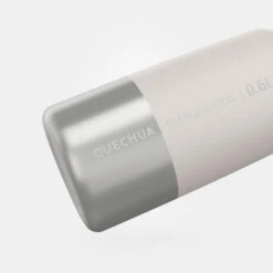 Quechua Gourde Inox 0,6L Avec Bouchon à Vis Pour La Randonnée - Blanc -Camping En Plein Air Boutique gourde inox 06l avec bouchon a vis pour la randonnee blanc 2