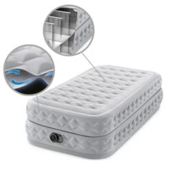 Intex Matelas Gonflable - 1-Person - 99 X 191 X 51 Cm - Gris 6 Intex Matelas Gonflable - 1-Person - 99 X 191 X 51 Cm - Gris -Camping En Plein Air Boutique intex matelas gonflable 1 person 99 x 191 x 51 cm gris 4