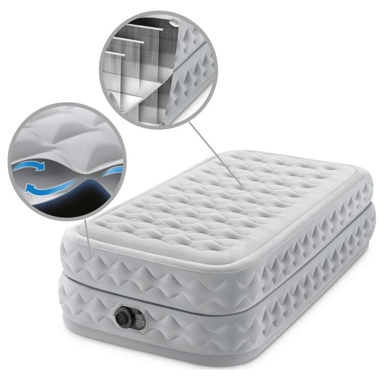 Intex Matelas gonflable - 1-Person - 99 x 191 x 51 cm - Gris Intex Matelas Gonflable - 1-Person - 99 X 191 X 51 Cm - Gris -Camping En Plein Air Boutique intex matelas gonflable 1 person 99 x 191 x 51 cm gris 4