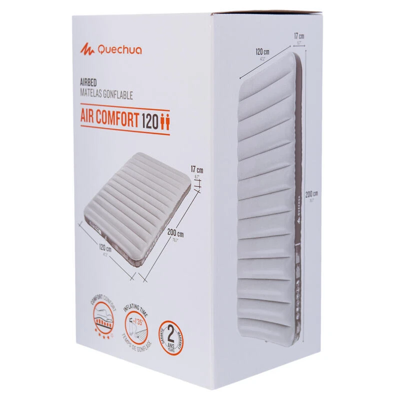 MATELAS GONFLABLE DE CAMPING - AIR COMFORT 120 CM - 2 PERSONNES Quechua MATELAS GONFLABLE DE CAMPING - AIR COMFORT 120 CM - 2 PERSONNES -Camping En Plein Air Boutique matelas gonflable de camping air comfort 120 cm 2 personnes 1
