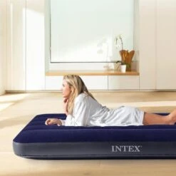 Matelas Gonflable - Intex Classic Downy -1 Personne - 76x191x25 Cm (BxLxH) -Camping En Plein Air Boutique matelas gonflable intex classic downy 1 personne 76x191x25 cm bxlxh 5