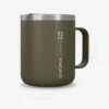 Quechua Mug MH500 Isotherme (double Paroi Inox) Camp Du Randonneur 0,38L Kaki -Camping En Plein Air Boutique mug mh500 isotherme double paroi inox camp du randonneur 038l kaki