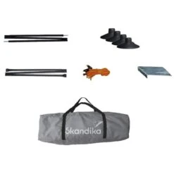 Paravent De Camping Bora - Brise-Vue - 4,5 X 1,4 M - Résistant Au Vent - Gris -Camping En Plein Air Boutique paravent de camping bora brise vue 45 x 14 m resistant au vent gris 6