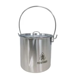 Pathfinder Pot En Acier Inoxydable Avec Couvercle (1,9 L) -Camping En Plein Air Boutique pathfinder pot en acier inoxydable avec couvercle 19 l 1