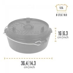 Petromax Dutch Oven FT6-6QT - Sans Pieds 4 Petromax Dutch Oven FT6-6QT - Sans Pieds -Camping En Plein Air Boutique petromax dutch oven ft6 6qt sans pieds 2