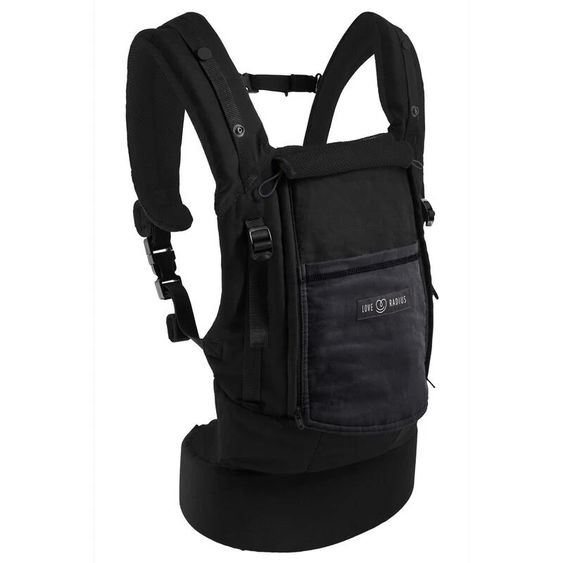 Porte-bébé PhysioCarrier 4m+ Noir - NOIR poche Anthracite Porte-bébé PhysioCarrier 4m+ Noir - NOIR Poche Anthracite -Camping En Plein Air Boutique porte bebe physiocarrier 4m noir noir poche anthracite
