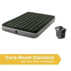 Intex Prestige Downy Jr. Twin Airbed - Lit Gonflable - 191x152x25cm - Avec Accessoires -Camping En Plein Air Boutique prestige downy jr twin airbed lit gonflable 191x152x25cm avec accessoires 1