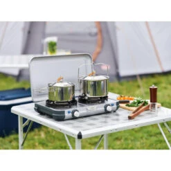 Campingaz Réchaud De Camping à Gaz 2 Feux Camp & Grill - Plancha, Grill Et Wok -Camping En Plein Air Boutique rechaud de camping a gaz 2 feux camp and grill plancha grill et wok 9