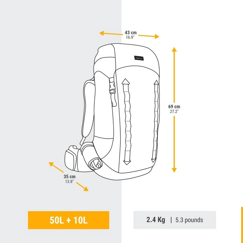 Sac à dos de trekking Femme 50+10 L - MT900 SYMBIUM Sac à Dos De Trekking Femme 50+10 L - MT900 SYMBIUM -Camping En Plein Air Boutique sac a dos de trekking femme 5010 l mt900 symbium 2