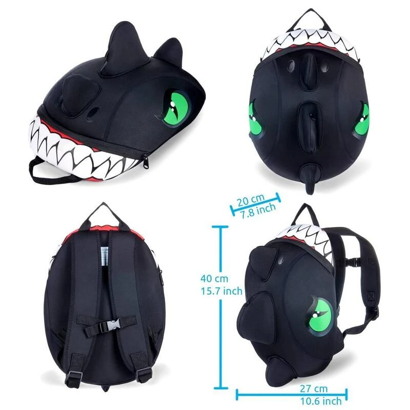 Sac à dos pour enfants | Dragon Noir | Crazy Safety | Testé et certifié Sac à Dos Pour Enfants | Dragon Noir | Crazy Safety | Testé Et Certifié -Camping En Plein Air Boutique sac a dos pour enfants dragon noir crazy safety teste et certifie 1