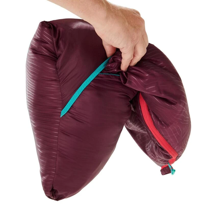 SAC DE COUCHAGE ENFANT MH100 10°C - PRUNE Quechua SAC DE COUCHAGE ENFANT MH100 10°C - PRUNE -Camping En Plein Air Boutique sac de couchage enfant mh100 10c prune 5