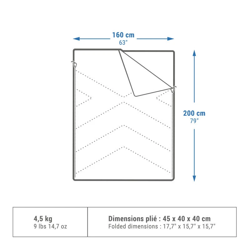 SAC DE COUCHAGE POUR LE CAMPING - ARPENAZ 10° COTON DOUBLE - 2 PERSONNES Quechua SAC DE COUCHAGE POUR LE CAMPING - ARPENAZ 10° COTON DOUBLE - 2 PERSONNES -Camping En Plein Air Boutique sac de couchage pour le camping arpenaz 10 coton double 2 personnes 1
