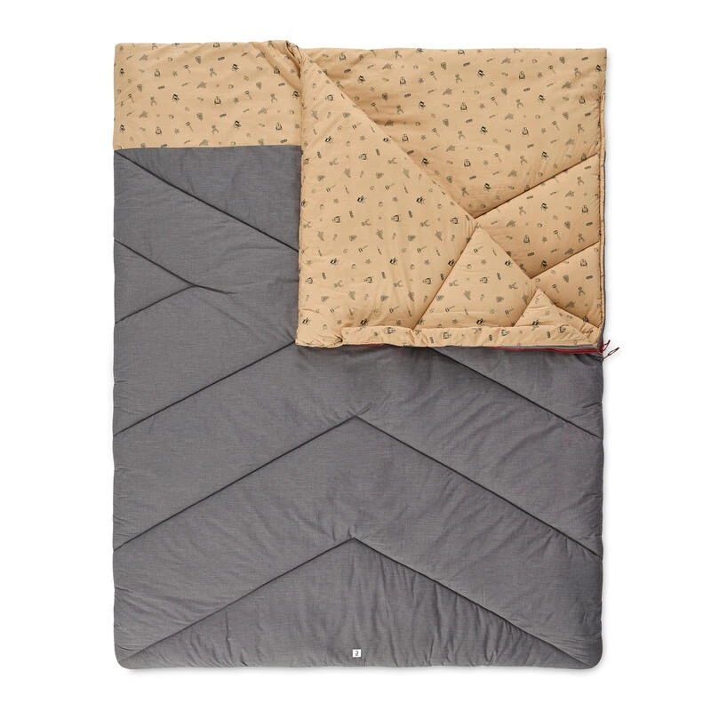 SAC DE COUCHAGE POUR LE CAMPING - ARPENAZ 10° COTON DOUBLE - 2 PERSONNES Quechua SAC DE COUCHAGE POUR LE CAMPING - ARPENAZ 10° COTON DOUBLE - 2 PERSONNES -Camping En Plein Air Boutique sac de couchage pour le camping arpenaz 10 coton double 2 personnes