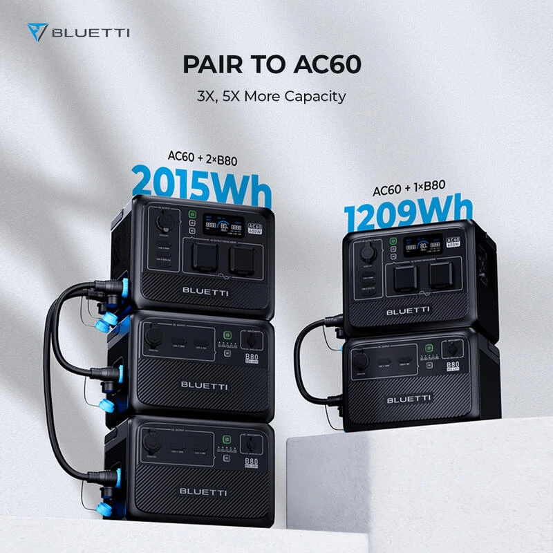 Station Électrique Portable BLUETTI AC60+B80+PV120 pour Camping Station Électrique Portable BLUETTI AC60+B80+PV120 Pour Camping -Camping En Plein Air Boutique station electrique portable bluetti ac60b80pv120 pour camping 5