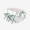 Quechua TABLE DE CAMPING PLIANTE - 4 TABOURETS - 4 À 6 PERSONNES -Camping En Plein Air Boutique table de camping pliante 4 tabourets 4 a 6 personnes