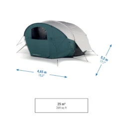 Quechua Tente Bulle De Camping - AirSeconds Skyview Polycoton - 2 Personnes - 1 Chambre -Camping En Plein Air Boutique tente bulle de camping airseconds skyview polycoton 2 personnes 1 chambre 3