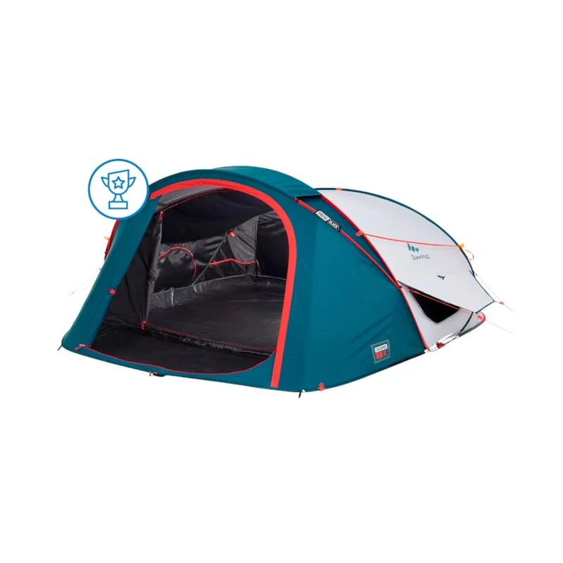 Tente de camping - 2 SECONDS XL - 3 places - Fresh & Black Quechua Tente De Camping - 2 SECONDS XL - 3 Places - Fresh & Black -Camping En Plein Air Boutique tente de camping 2 seconds xl 3 places fresh and black 1