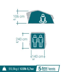 Quechua TENTE DE TOIT MH500 FRESH & BLACK 2P 5 Quechua TENTE DE TOIT MH500 FRESH & BLACK 2P -Camping En Plein Air Boutique tente de toit mh500 fresh and black 2p 3