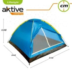 Tente Dôme 4 Hommes 210x240x130 Cm Aktive -Camping En Plein Air Boutique tente dome 4 hommes 210x240x130 cm aktive 2