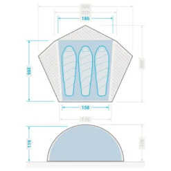 Tente Dôme De Trekking - 3 Places - MT900 -Camping En Plein Air Boutique tente dome de trekking 3 places mt900 2