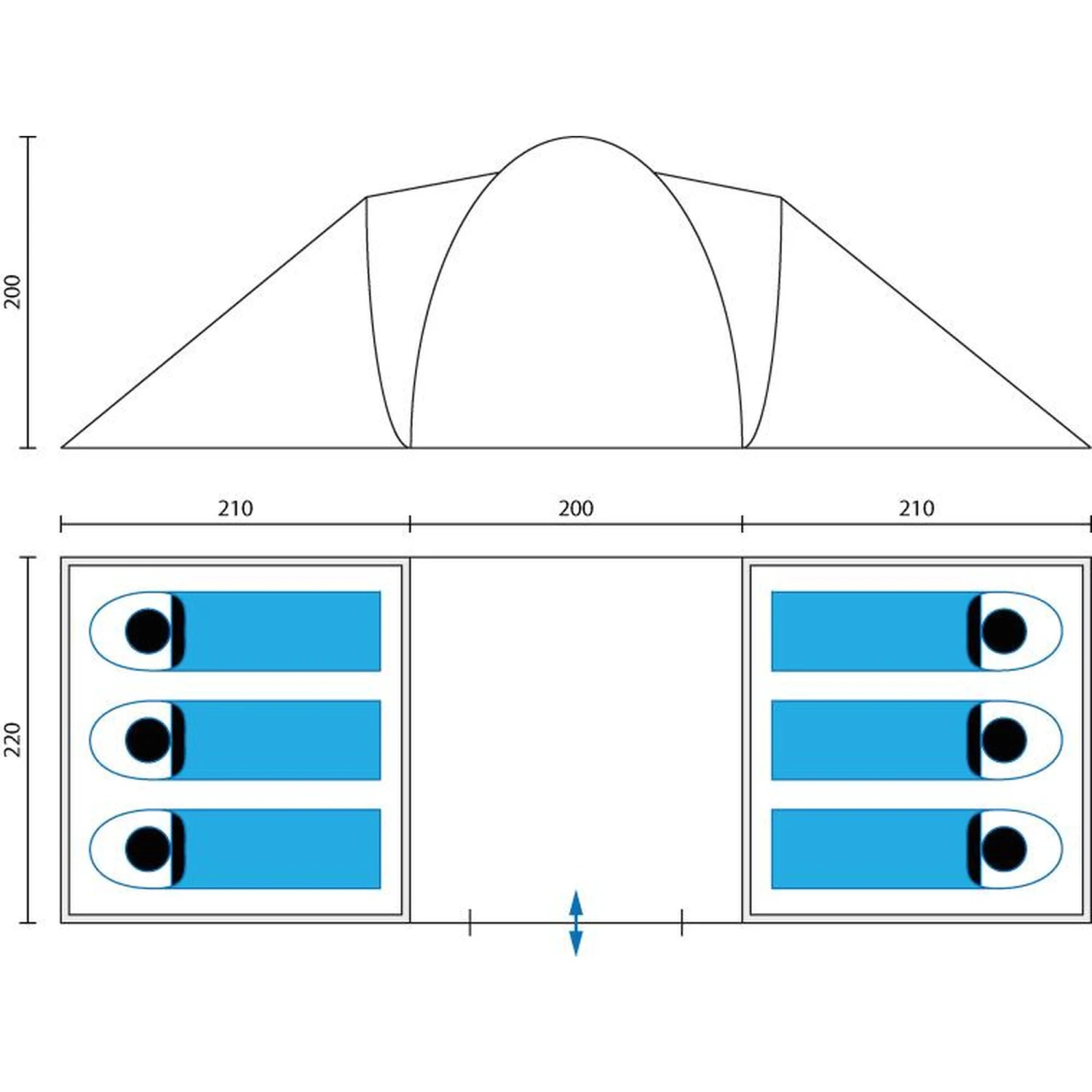 Tente dôme familiale Hammerfest 6 - Camping - 6 personnes - 2 cabines Tente Dôme Familiale Hammerfest 6 - Camping - 6 Personnes - 2 Cabines -Camping En Plein Air Boutique tente dome familiale hammerfest 6 camping 6 personnes 2 cabines 3