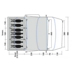 Tente Gonflable Outwell Jacksondale 7PA -Camping En Plein Air Boutique tente gonflable outwell jacksondale 7pa 2